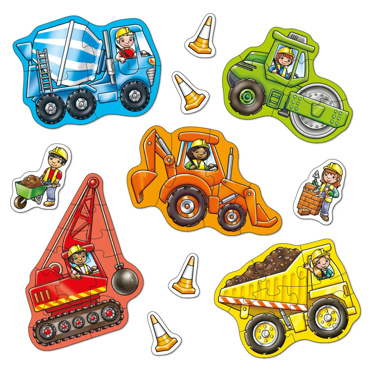 Orchard Toys: Big Wheels 4 x 8 Pieces Puzzle