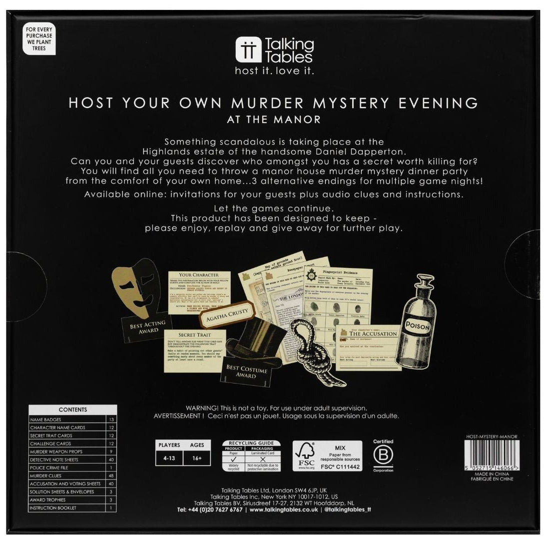 Talking Tables: Host Your Own Murder Mystery at the Manor