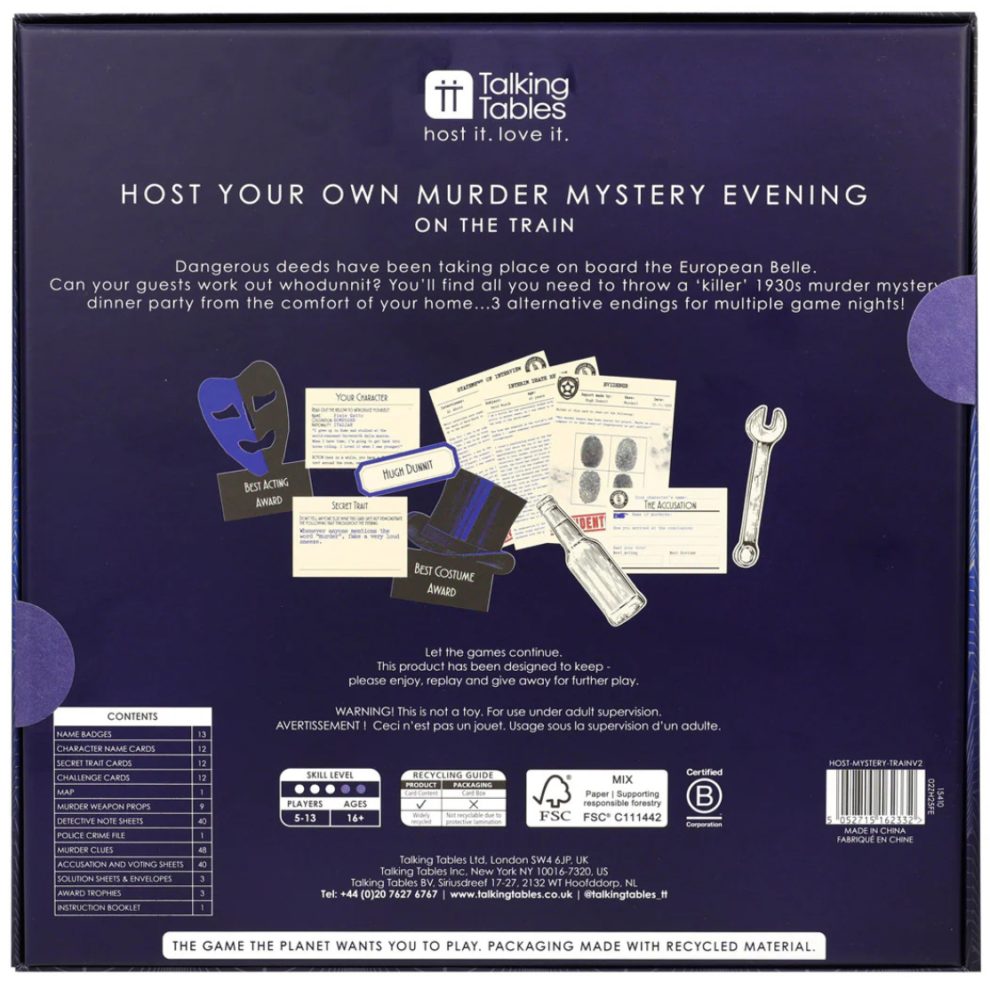 Talking Tables: Host Your Own Murder Mystery on the Train
