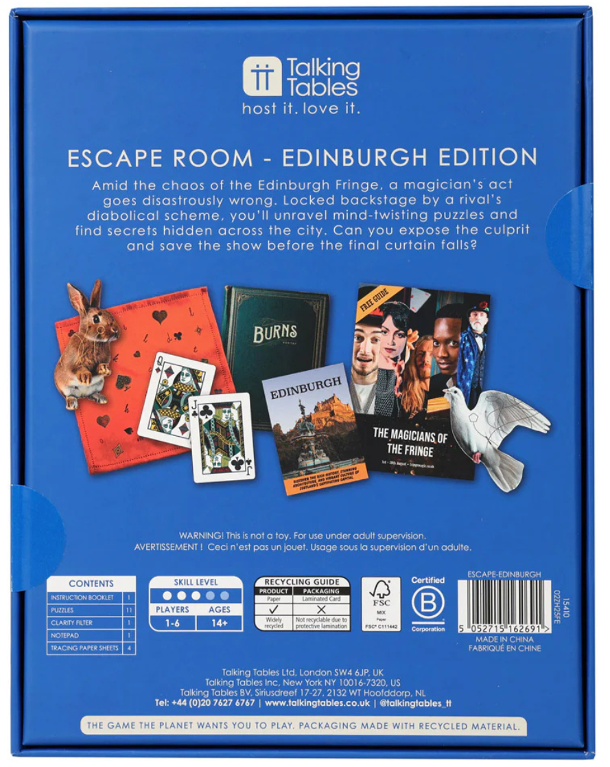 Talking Tables: Escape Room - Edinburgh