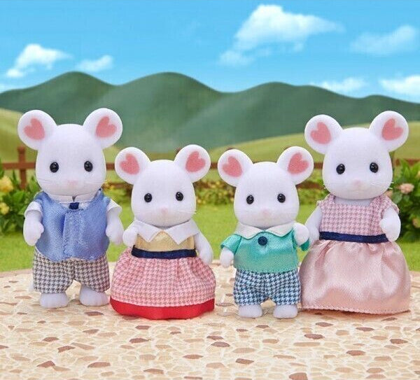 Sylvanian Families Marshmallow Mouse Family