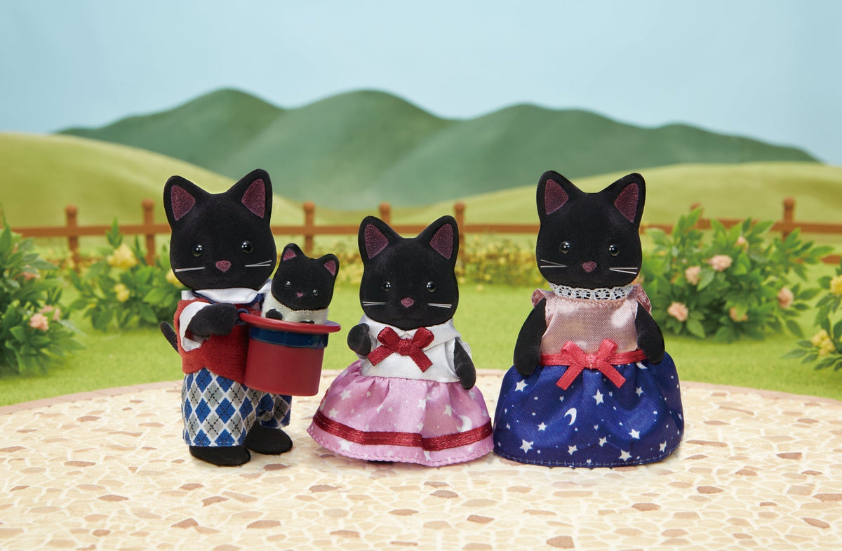Sylvanian Families Midnight Cat Family Animal Figures