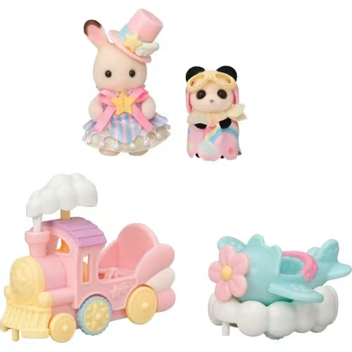 Sylvanian Families Amusement Park Ride Set - Plane & Train