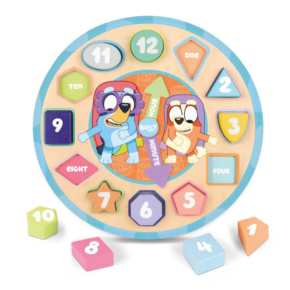 Bluey - Wooden Puzzle Clock