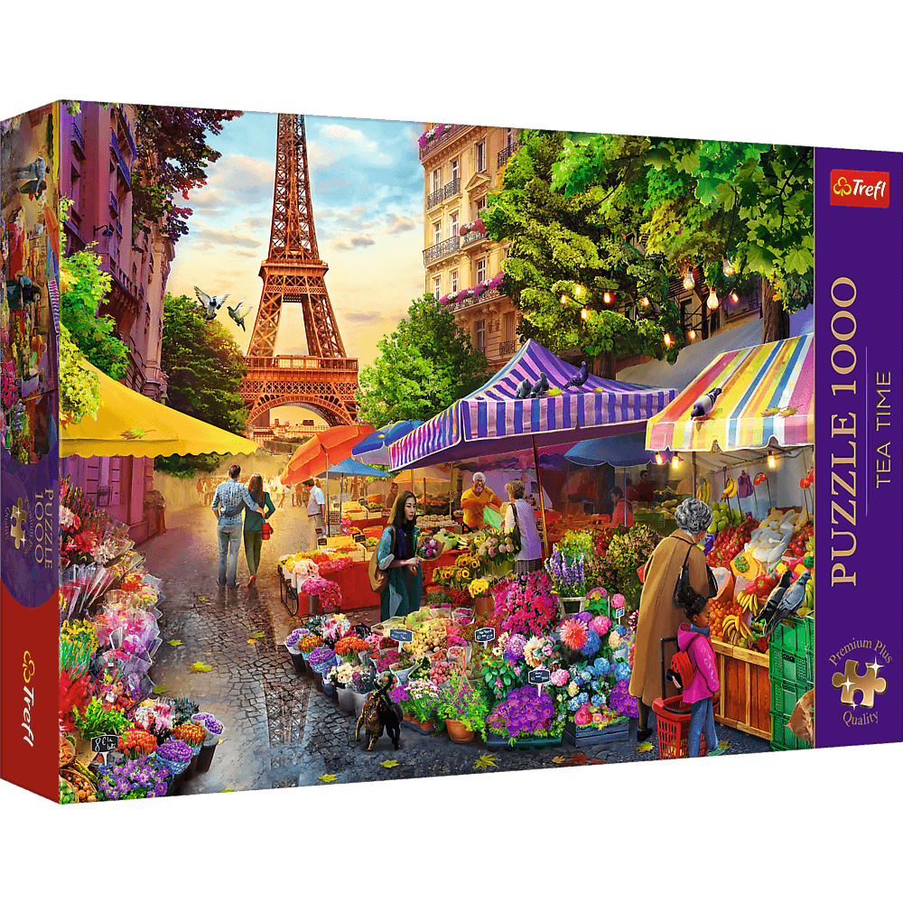 Trefl: Tea Time: Flower Market, Paris - 1000pc Jigsaw Puzzle