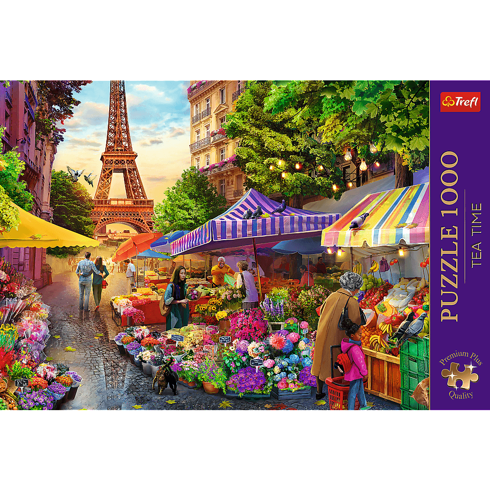 Trefl: Tea Time: Flower Market, Paris - 1000pc Jigsaw Puzzle