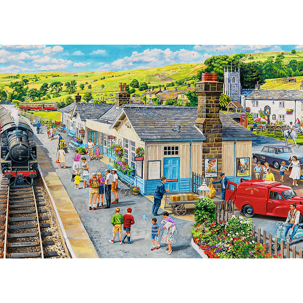 Trefl: Tea Time: The Village Station - 1000pc Jigsaw Puzzle