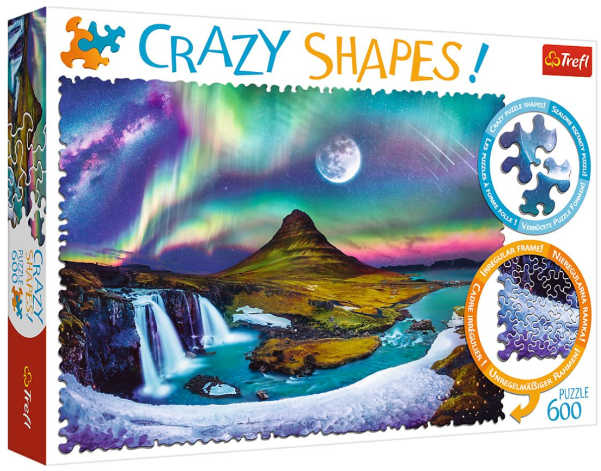 Trefl 600pc Puzzle Crazy Shapes - Aurora Over Iceland