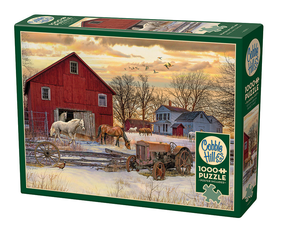 Cobble Hill Winter On The Farm Jigsaw Puzzle - 1000 Piece