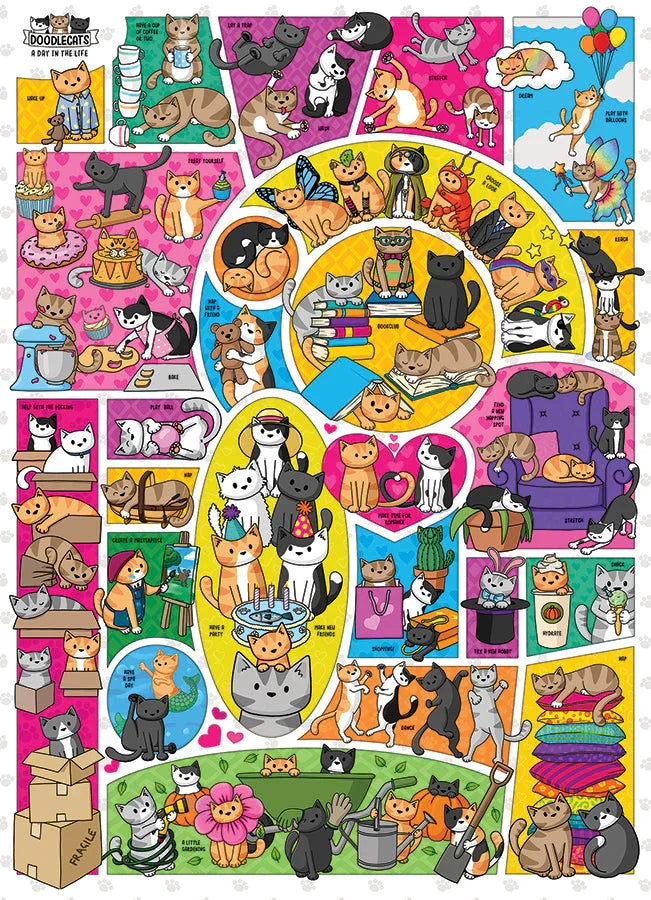 Cobble Hill: Doodlecats Puzzle - 1000pc