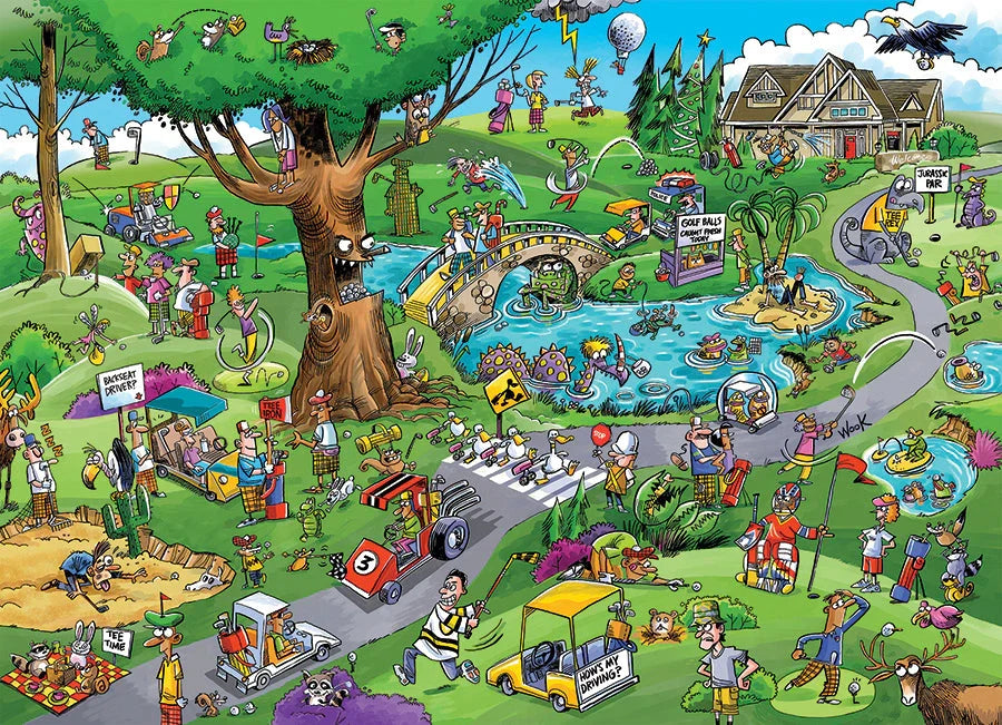 Cobble Hill: Doodle Town Par for the Course Puzzle - 1000pc