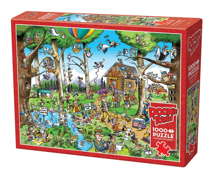 Cobble Hill: Doodle Town Birdwatcher's Paradise Puzzle - 1000pc