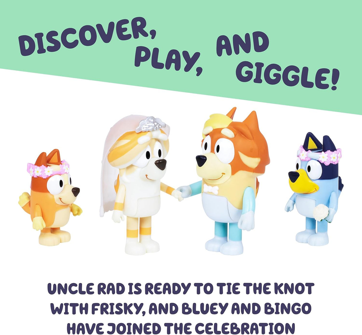 Bluey Figure 4 Pack - Wedding Time