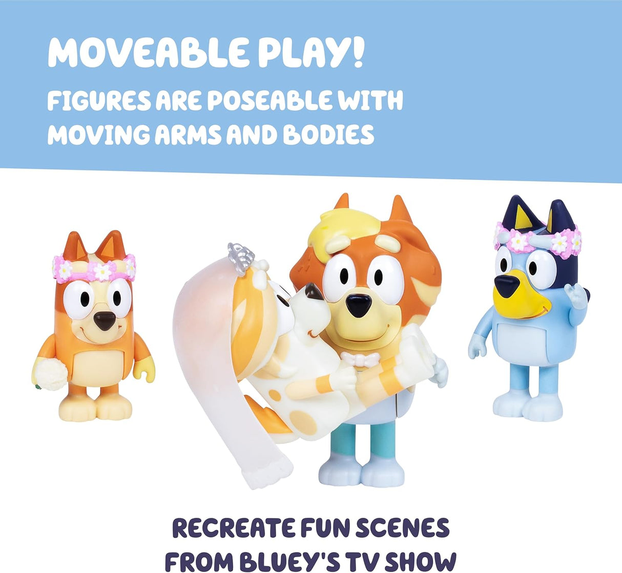 Bluey Figure 4 Pack - Wedding Time