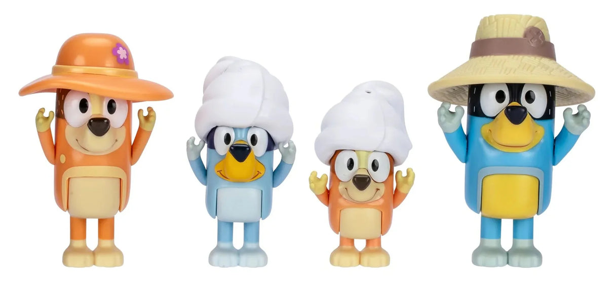 Bluey Figure 4 Pack - Family Trip