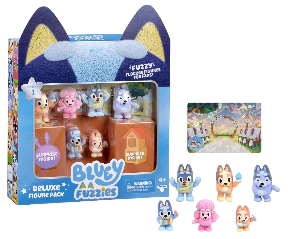 Bluey Fuzzies: Deluxe Figure Pack (8 Figures)
