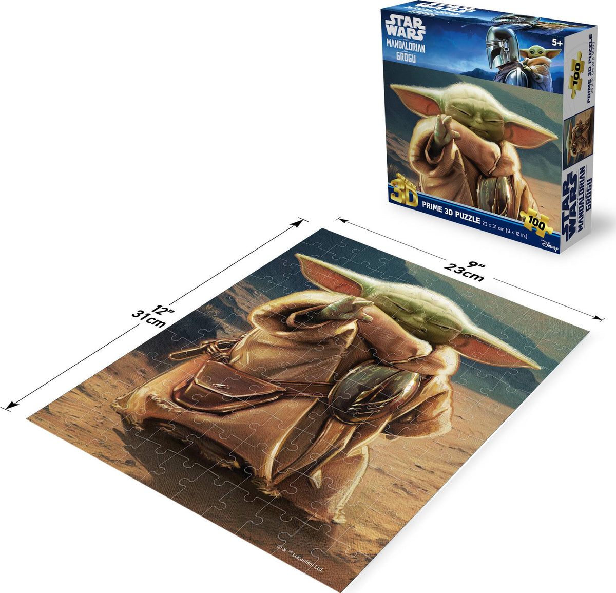 Prime 3D: 100pc 3D Puzzle - George Lucas The Mandorian & Grogu Movie