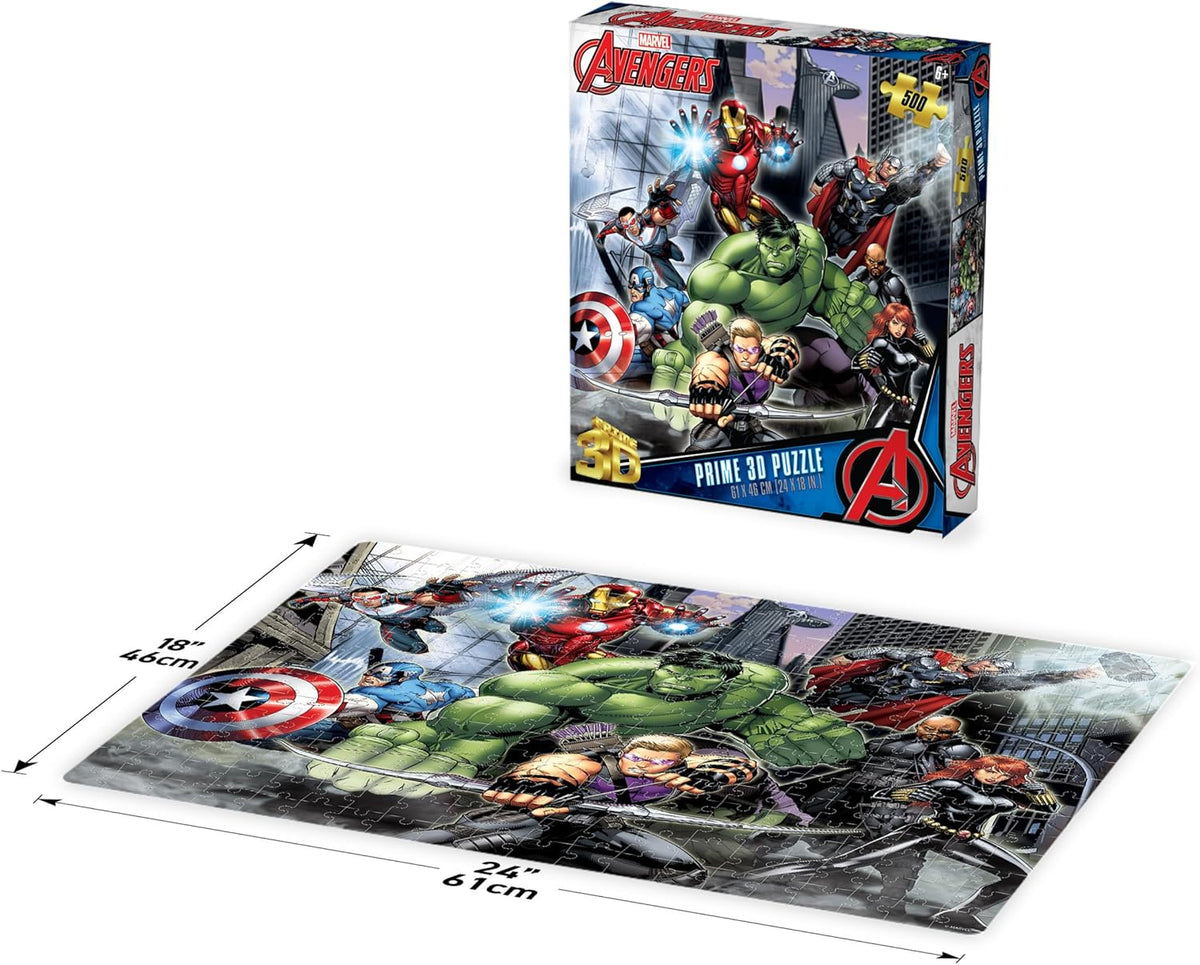 Prime3D Marvel Avengers - 500 Piece 3D Puzzle