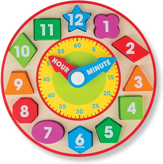Melissa & Doug: Wooden Shape Sorting Clock