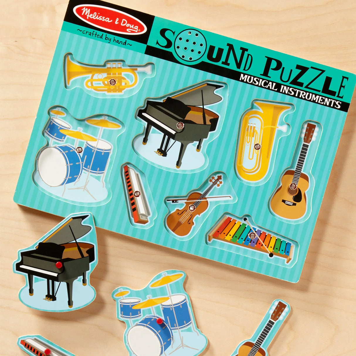 Melissa & Doug: Musical Instruments Sound Puzzle 8 Pieces