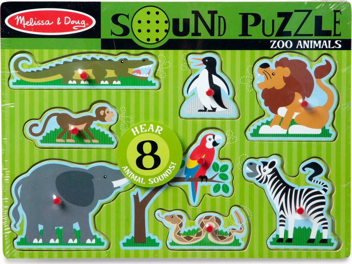 Melissa & Doug: Zoo Animals Sound Puzzle 8 Pieces
