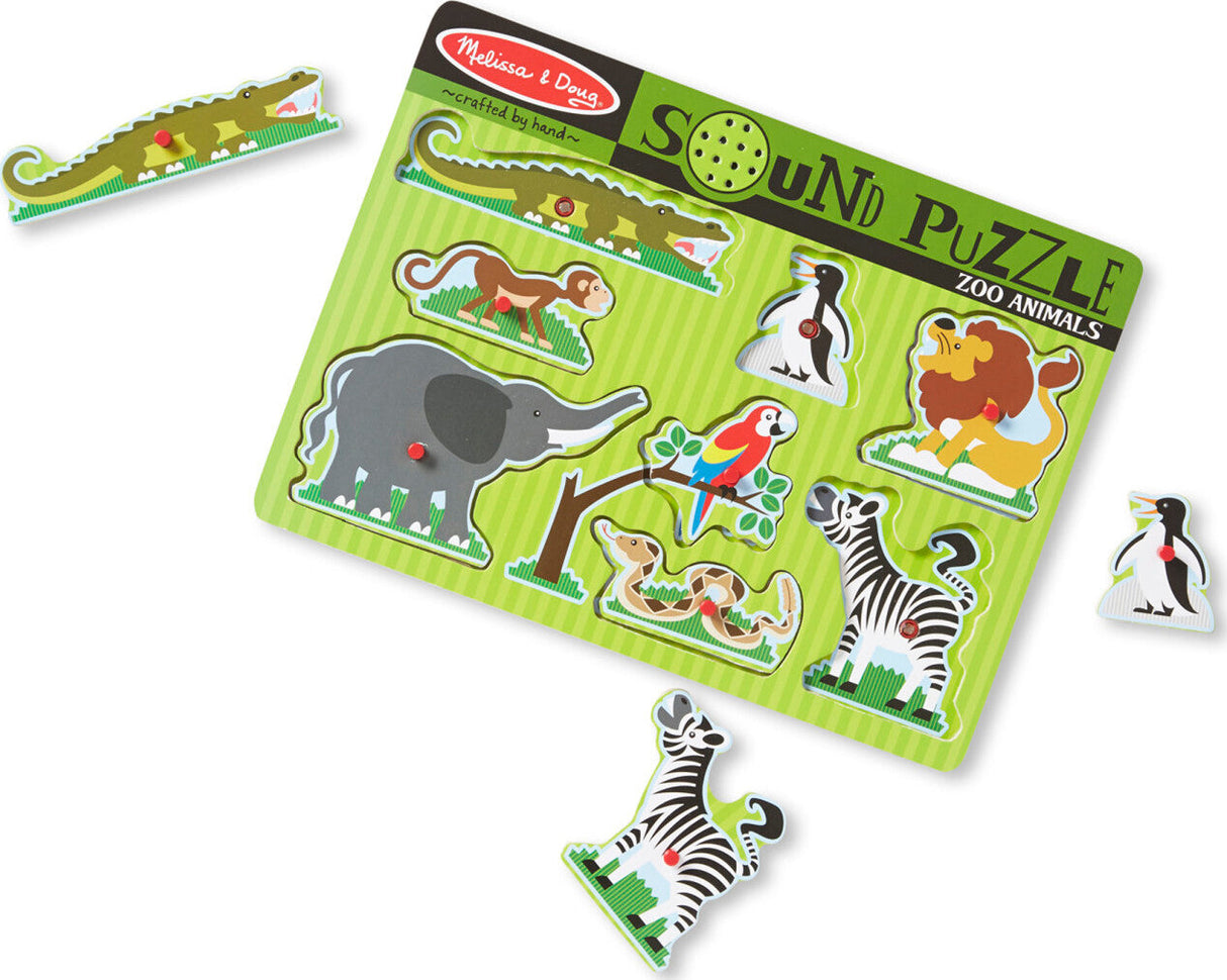 Melissa & Doug: Zoo Animals Sound Puzzle 8 Pieces