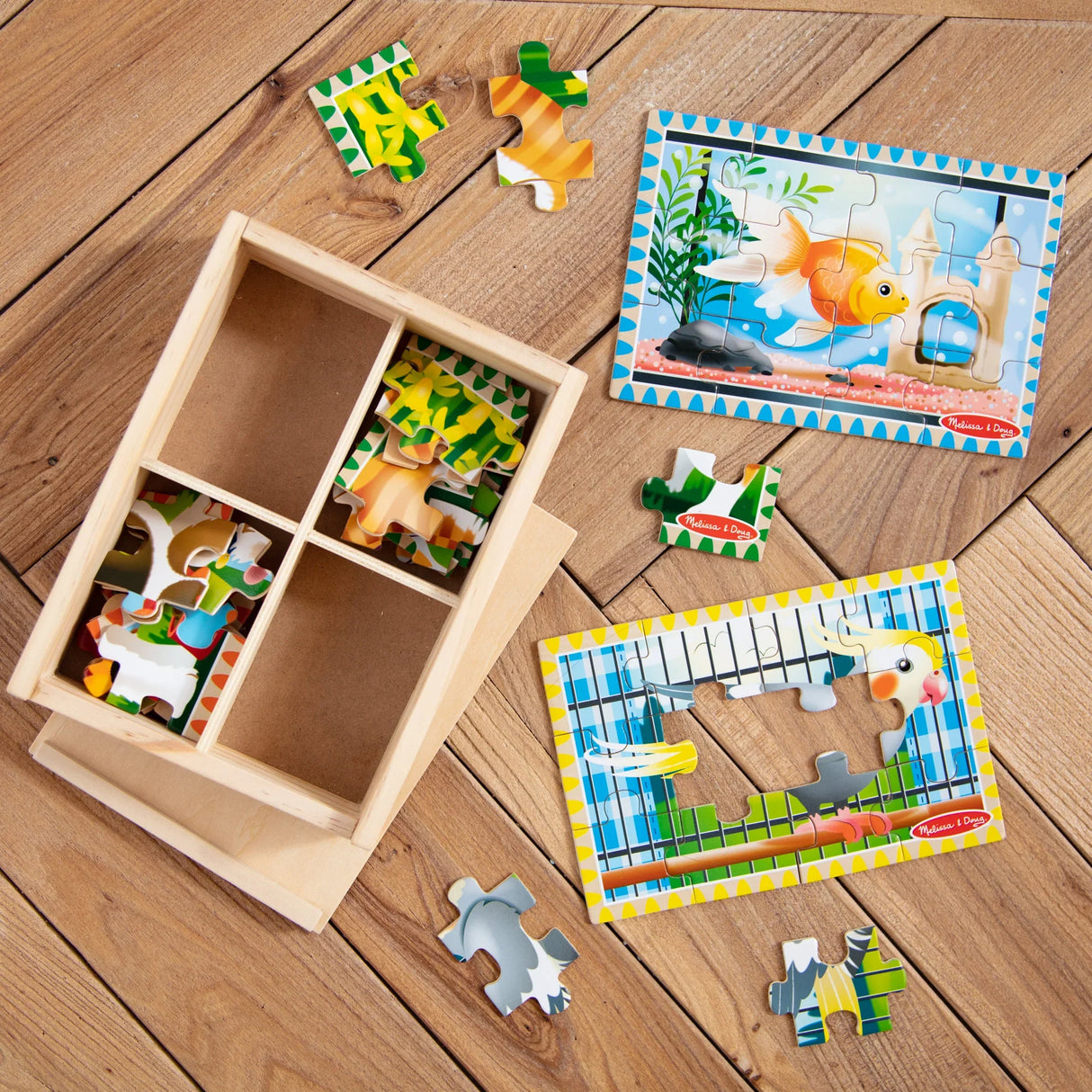 Melissa & Doug: Pets Puzzles in a Box