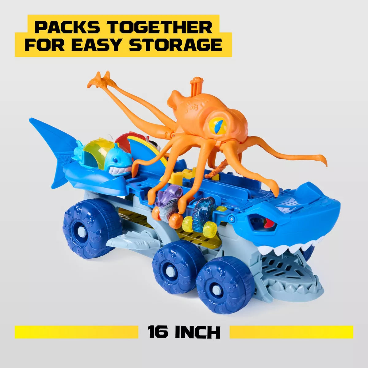 Monster Jam: Mini Jams Megalodon Squid Takedown Playset