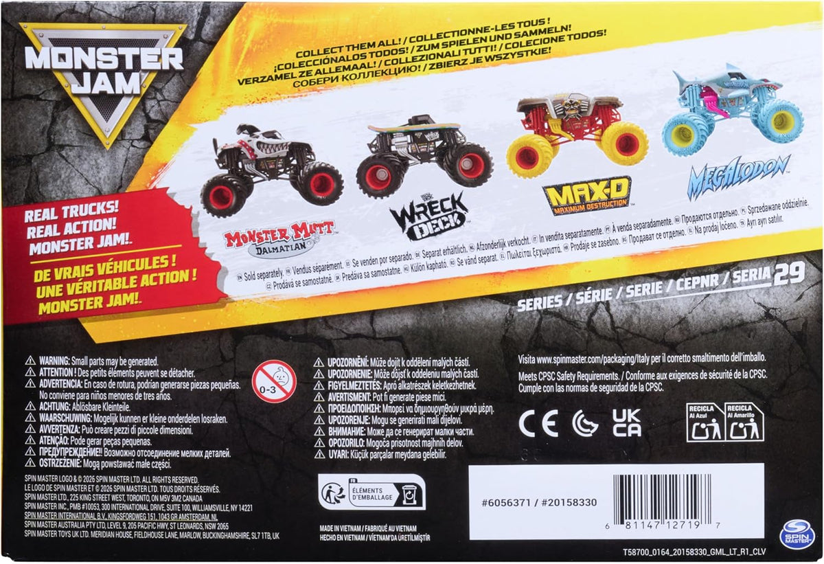 Monster Jam 1:24 Scale Collector Die Cast - Megalodon (Light Blue)