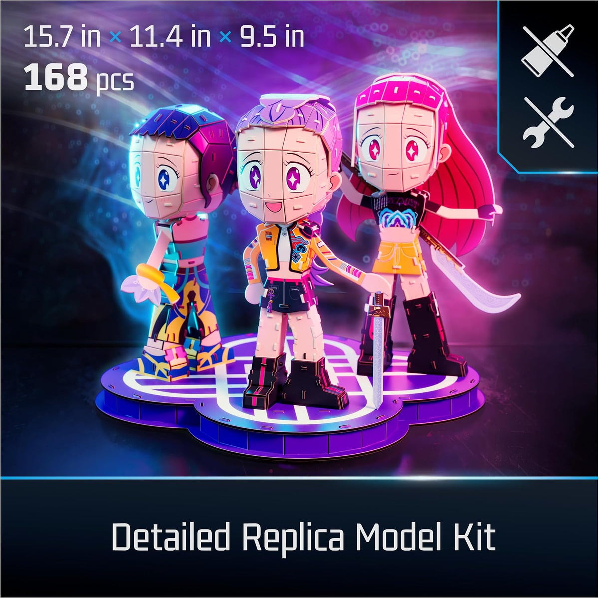 4D Build: K-Pop Demon Hunters - HUNTR/X Chibi 3D Puzzle