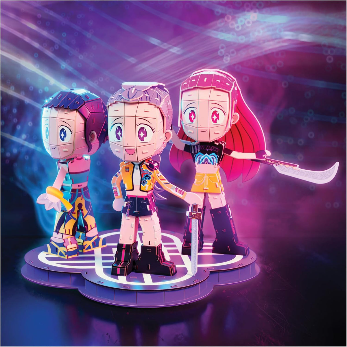 4D Build: K-Pop Demon Hunters - HUNTR/X Chibi 3D Puzzle