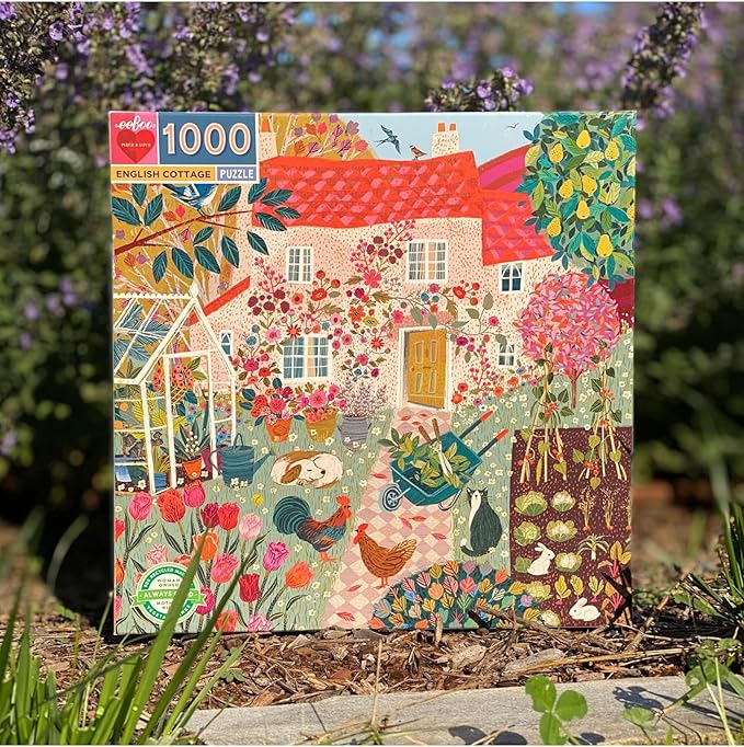 eeBoo: 1000pc Square Puzzle - English Cottage