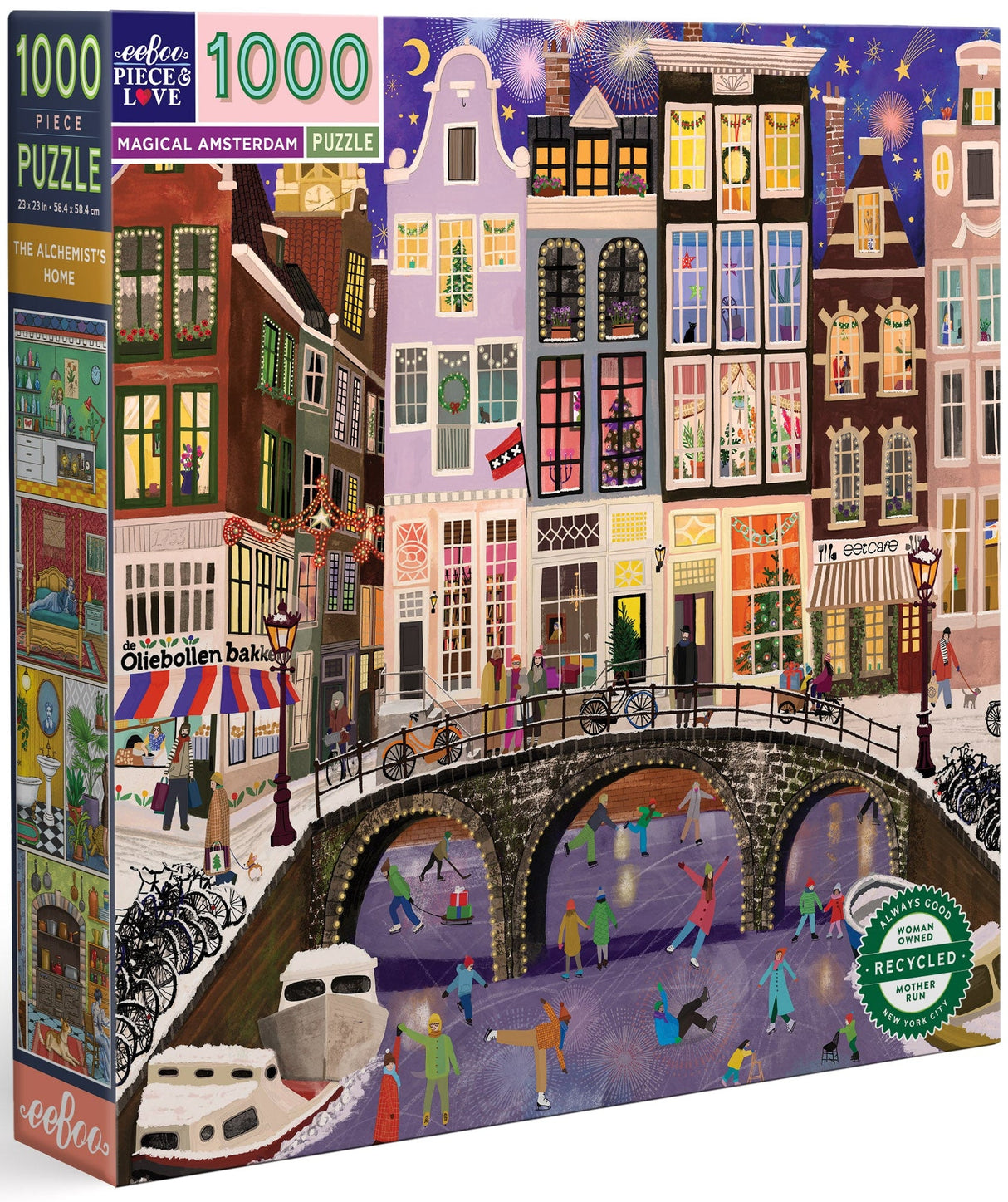 eeBoo: 1000pc Square Puzzle - Magical Amsterdam