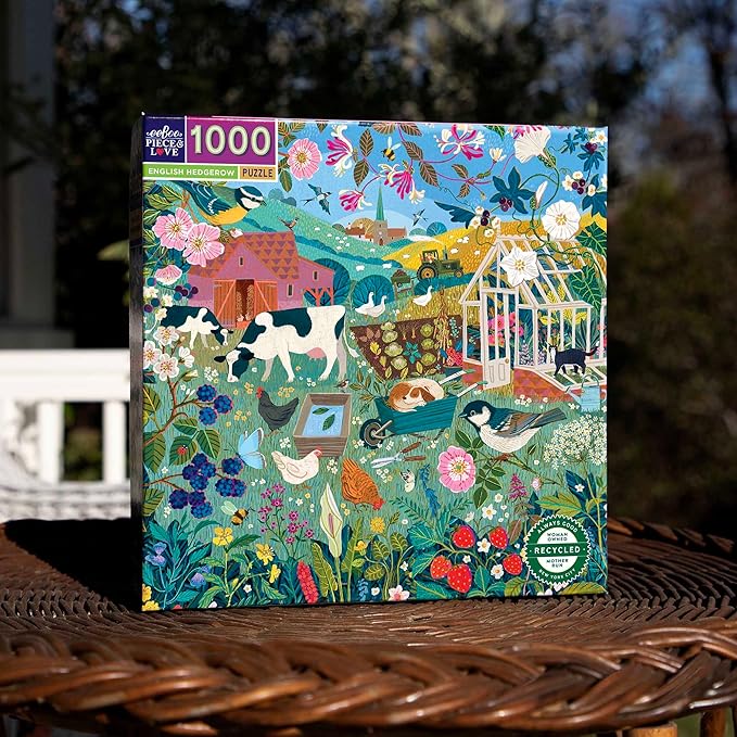 eeBoo: 1000pc Square Puzzle - English Hedgerow