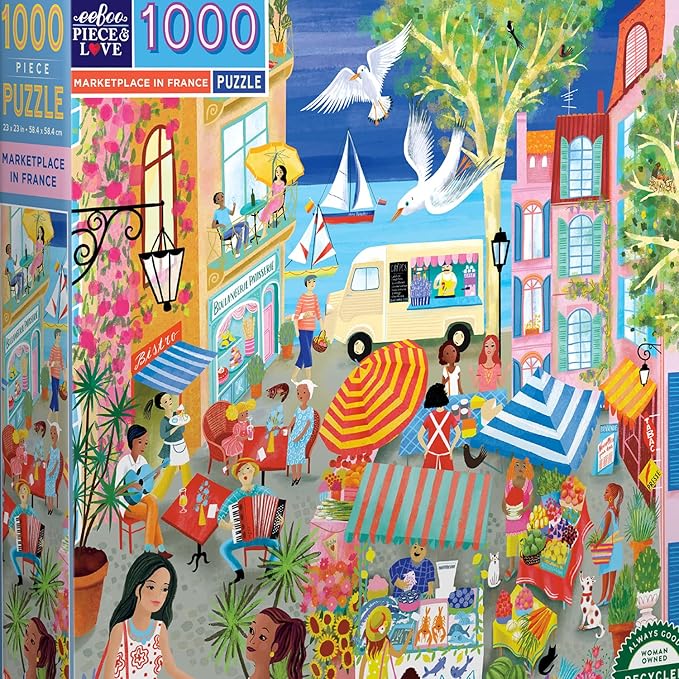 eeBoo: 1000pc Square Puzzle - Marketplace in France