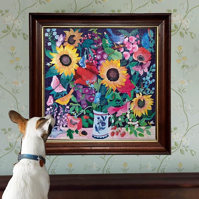 eeBoo: 1000pc Square Puzzle - Summer Bouquet
