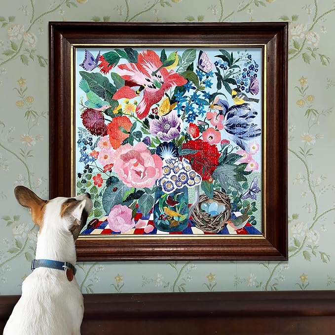 eeBoo: 1000pc Square Puzzle - Spring Bouquet