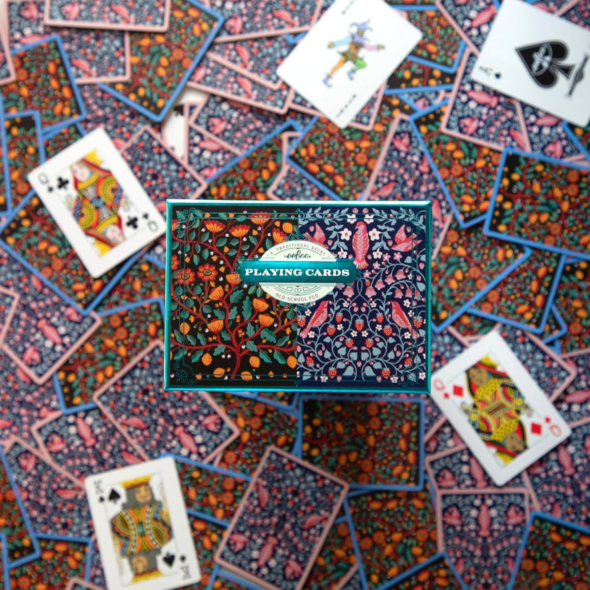 eeBoo: Playing Cards - Birds & Flowers (Set of 2)