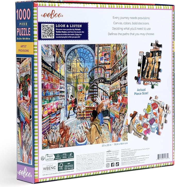 eeBoo: 1000pc Square Puzzle - Artist Provisions