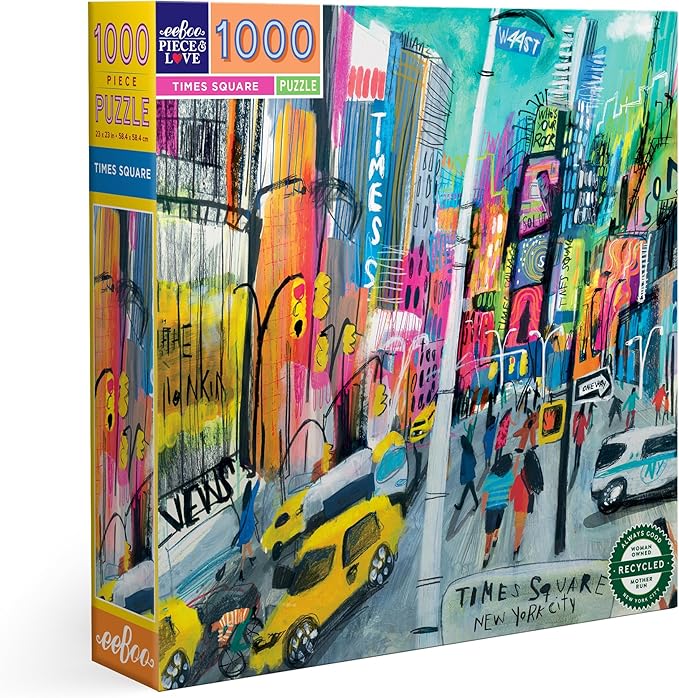eeBoo: 1000pc Square Puzzle - Times