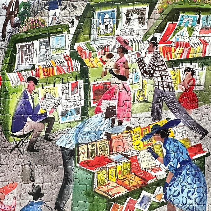 eeBoo: 1000pc Square Puzzle - Paris Bookseller