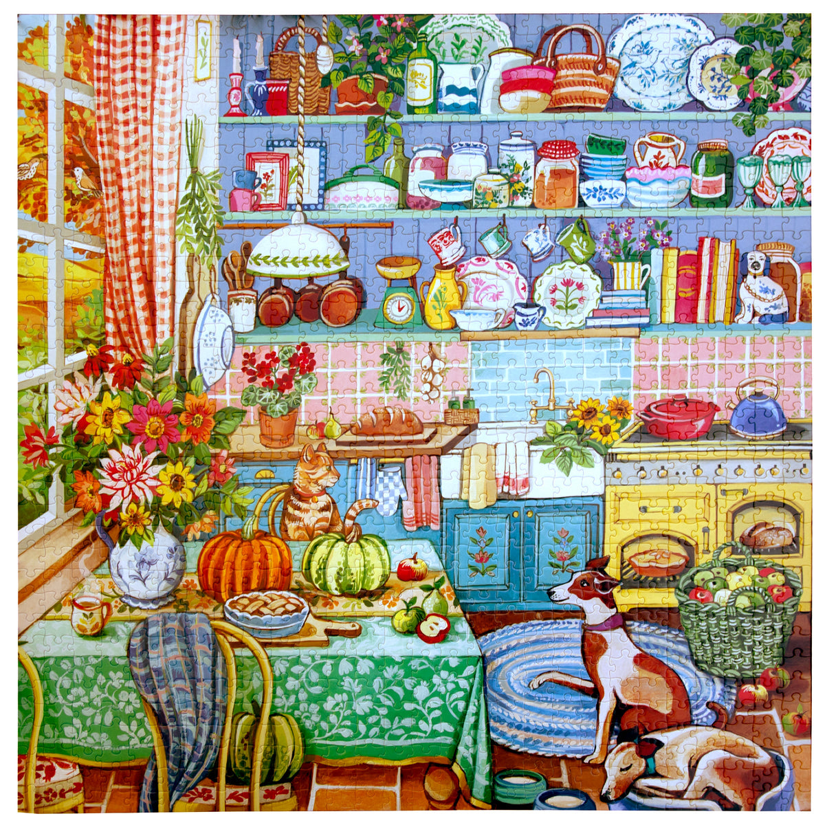 eeBoo: 1000pc Square Puzzle - Harvest Kitchen