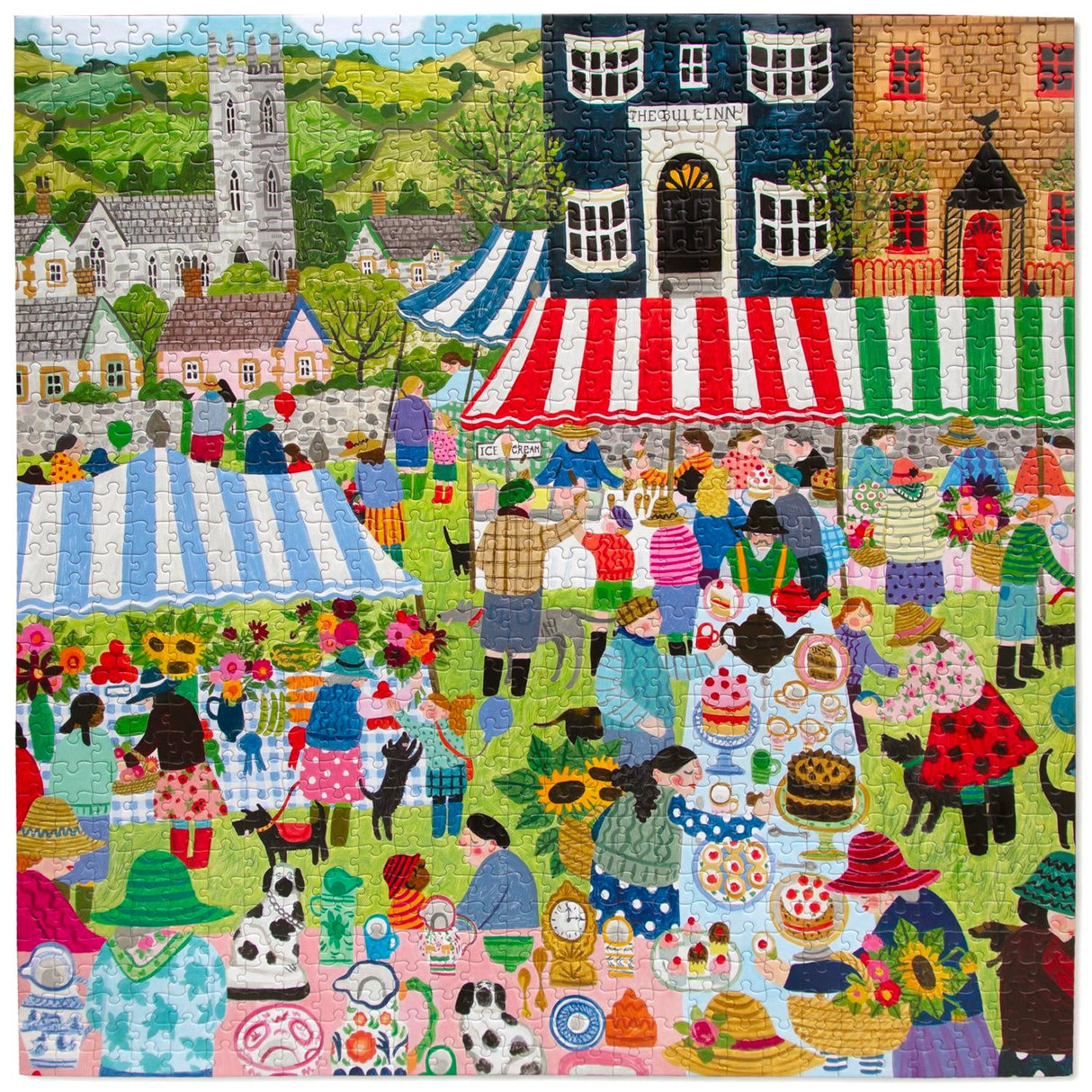 eeBoo: Country Fair Square Puzzle - 1000pc