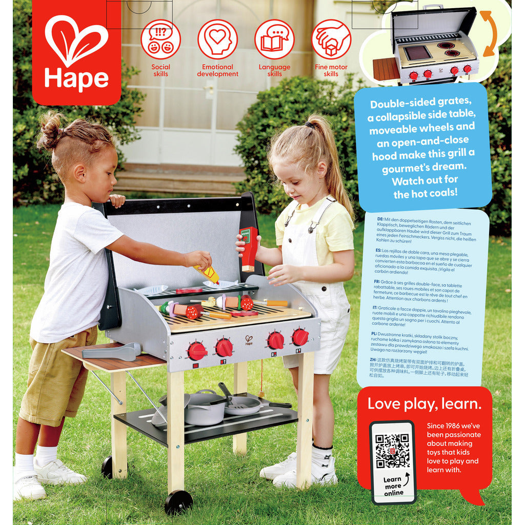 Hape: Play Essentials Gourmet Grill with Food
