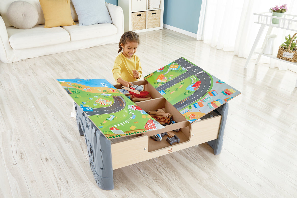 Hape: 70pc Railway Train and Table Set