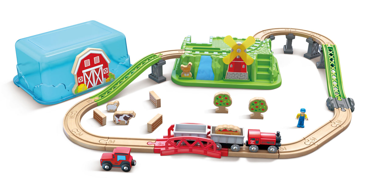 Hape: Countryside Train Bucket Set