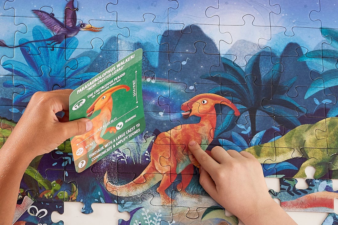 Hape: 200pc Dinosaur Puzzle Glowing 1.5m
