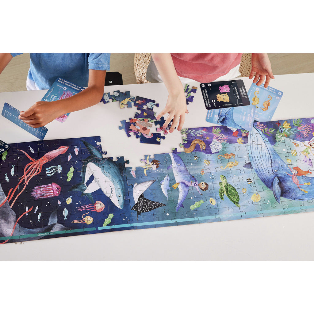 Hape: Ocean Life Puzzle Glowing - 200 pieces