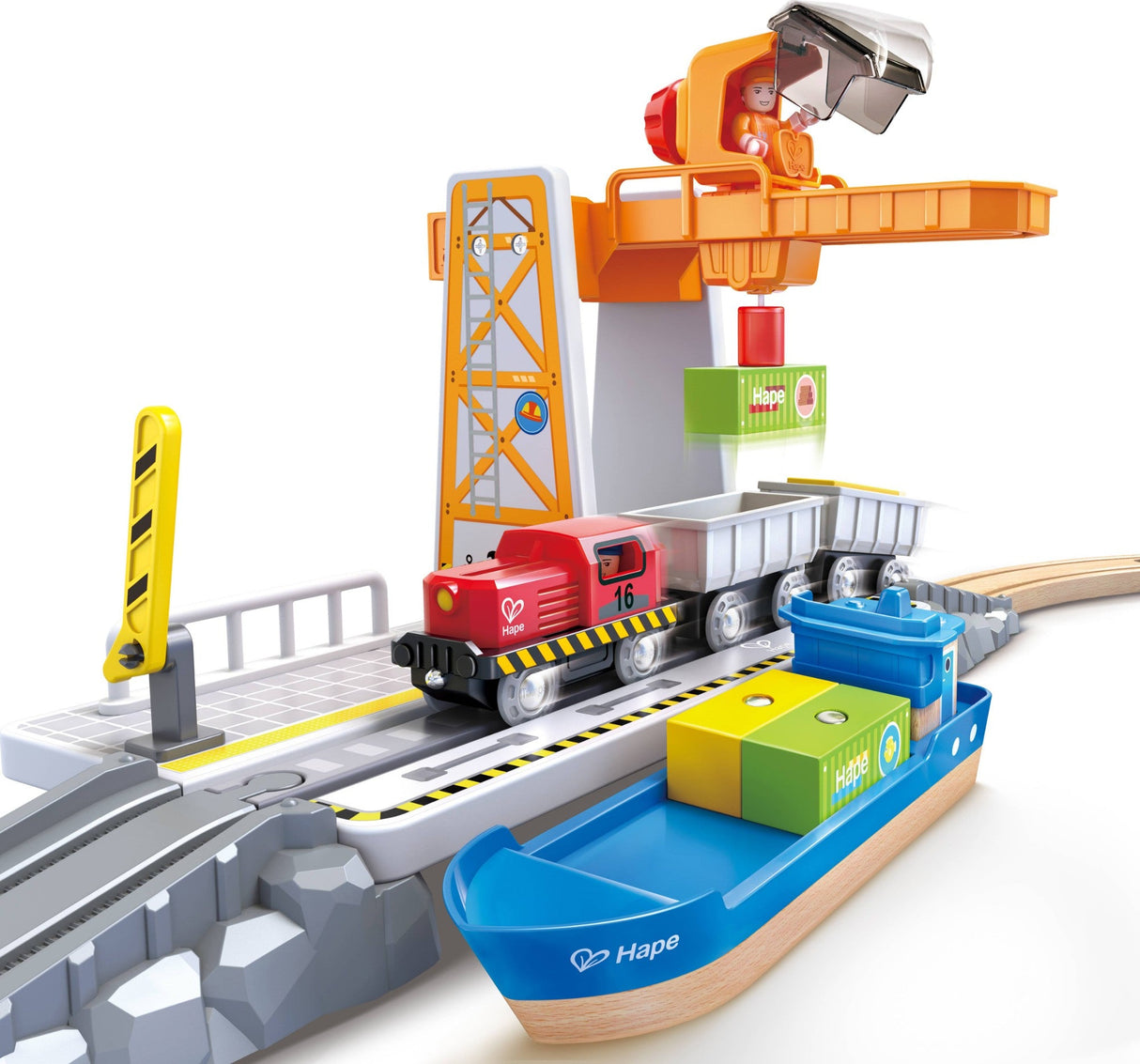 Hape: Sea & Rail Cargo Transportation Set