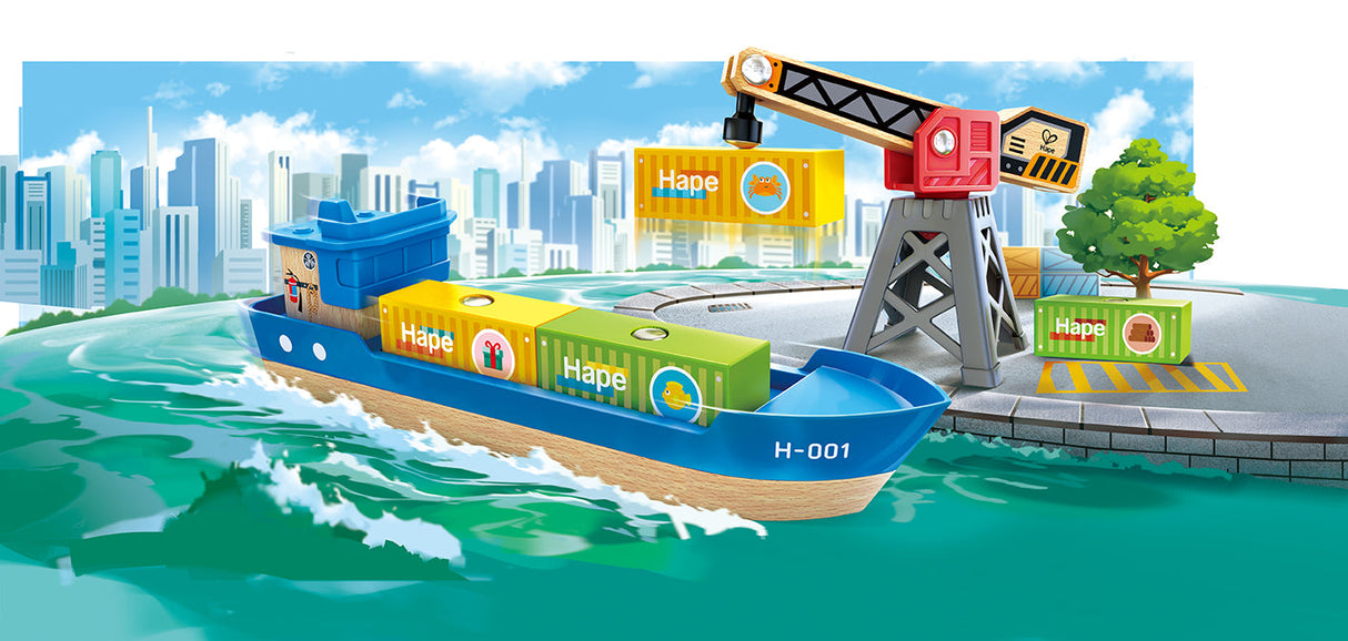 Hape: Cargo Ship & Crane